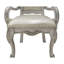 Ensemble de 2 fauteuils capitonnés ivoire et blanc os