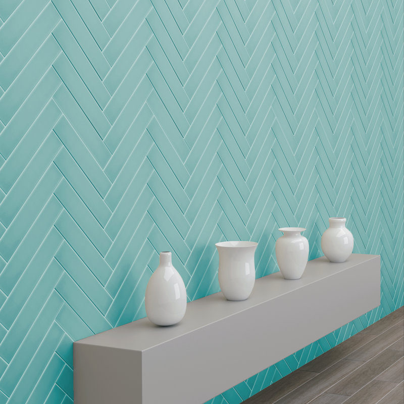 Curvaceous 3" x 12" Ceramic Wall Tile, Sunflower