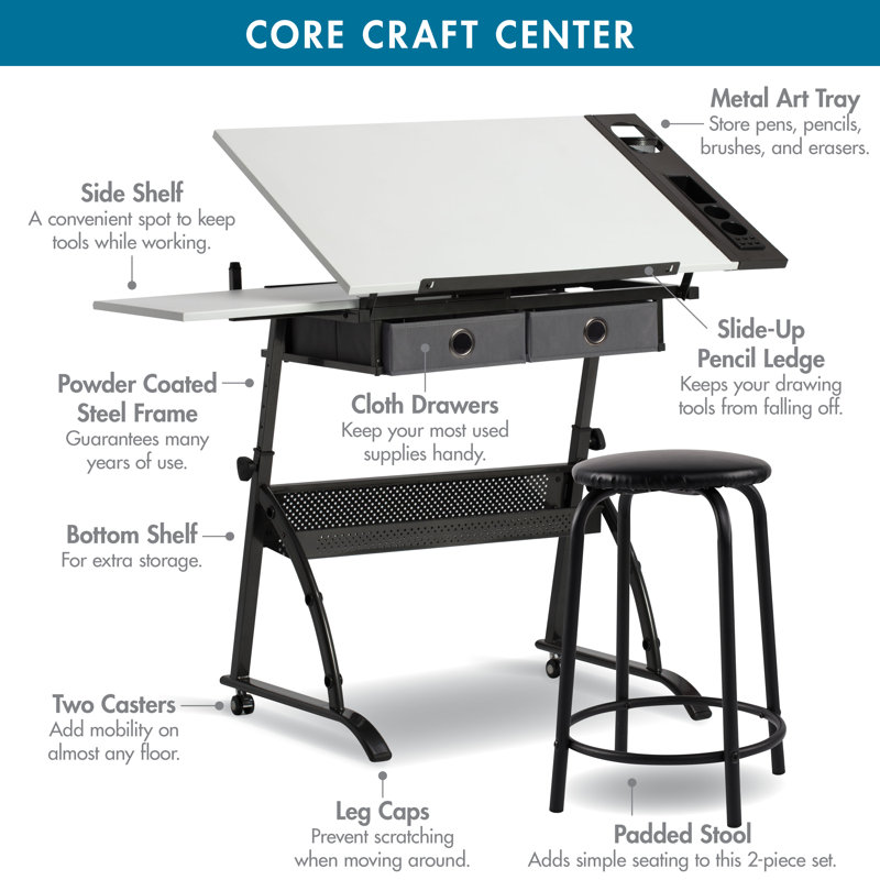 47.5'' x 23.75'' Craft Table