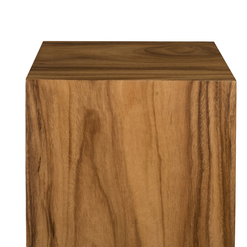 Pedestal Mitered Sculpture, 36" H x 14" W x 14" D, Brown