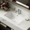  Lavabo de salle de bain encastré en céramique blanche avec trop-plein 27,56 po x 15,75 po ClarityPure