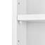 Armoire de rangement de coin haute avec 2 portes, tablettes réglables et tablette ouverte