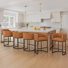 26" Upholstered Counter Stool with Metal Frame