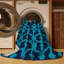 Tapis bleu en treillis lavable à la machine-316382749