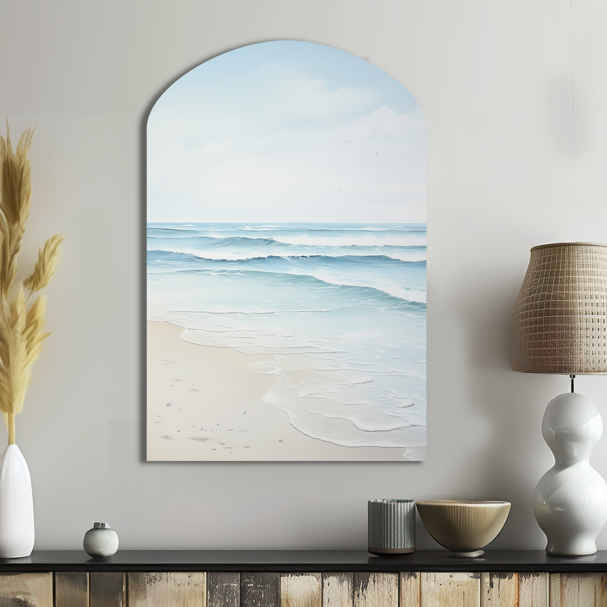 Design Art Beach Photo Tranquil Waters I Coastal Beach Arch Shape