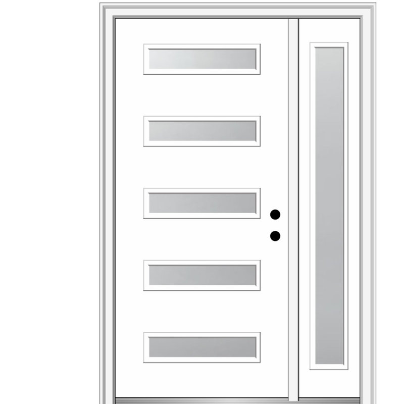 Portes d'entrée pré-suspendues avec projecteur Spotlight, Côté gauche, 51 po x 81,75 po