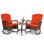 Ensemble de 3 chaises berçantes d'extérieur 3 pièces