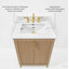 Turlington 24 po Ensemble de meuble-lavabo de salle de bain avec comptoir en quartz blanc et lavabo encastré blanc-103966028