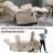 23" Seat Width And High Back Large Size Beige Chenille Power Lift Recliner Chair With 8-Point Vibration Massage And Lumbar Heating-1792095636