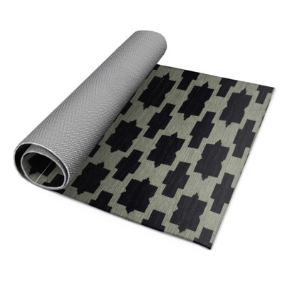 Tapis gris intérieur et extérieur Trellis