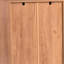 Armoire à chaussures multifonctionnelle avec banc et compartiment de rangement 7 + 3, planche à couches réglable, banc à chaussures avec coussin pour le vestibule, étagère à chaussures autoportante pour vestibule, couloir, chêne