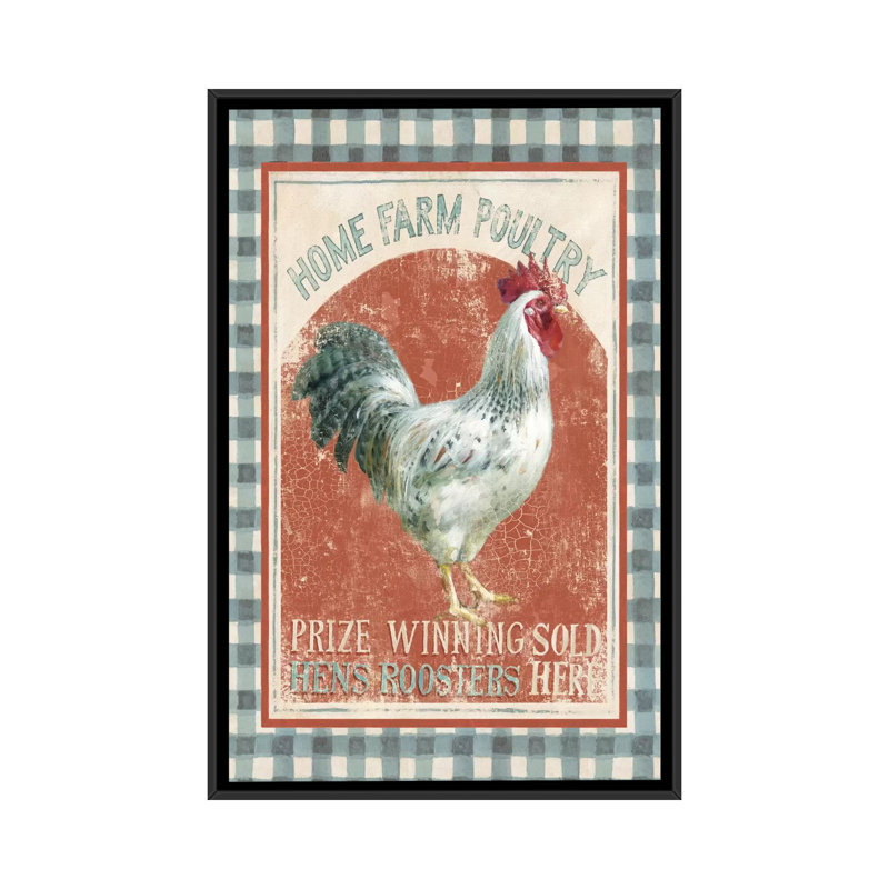 « farm nostalgie viii », impression sur toile tendue, H 26 po x l 18 po x P 1,5 po, Toile avec cadre noir, Pas de tapis
