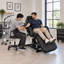Fauteuil de soin du visage électrique à hauteur réglable avec tabouret à roulettes et coussin amovible - Noir-1425270869-1529925099