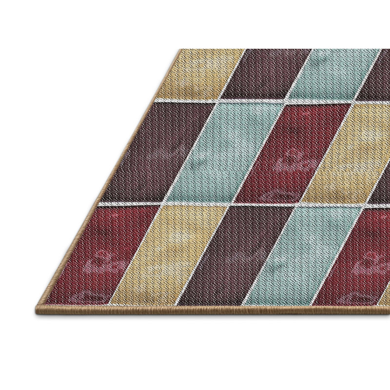 Geometric Indoor Rug, Rectangle 5' x 8'