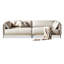 Canapé modulaire beige en cuir véritable-1080117746-1080117745