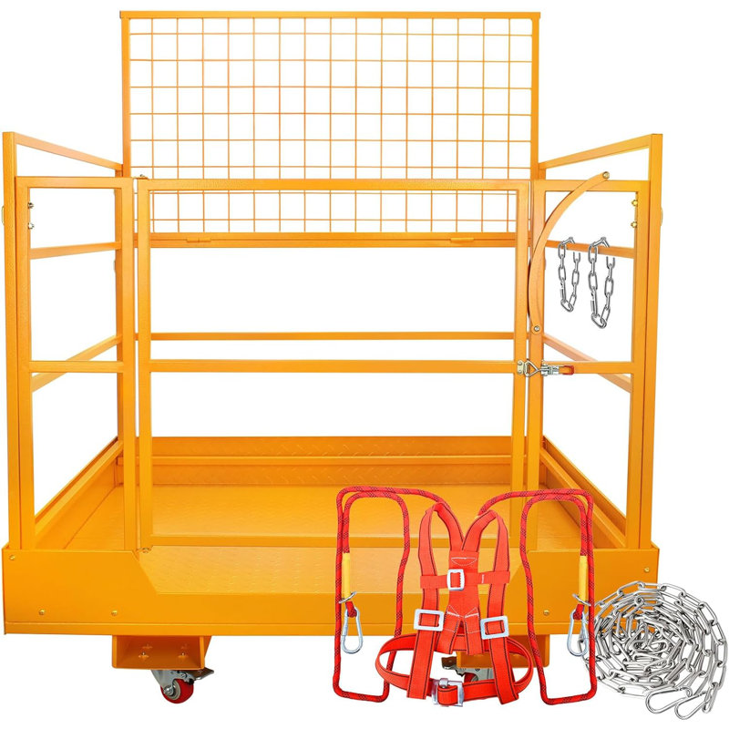 Cage de sécurité pour chariot élévateur 45 po x 43 po à 4 roues