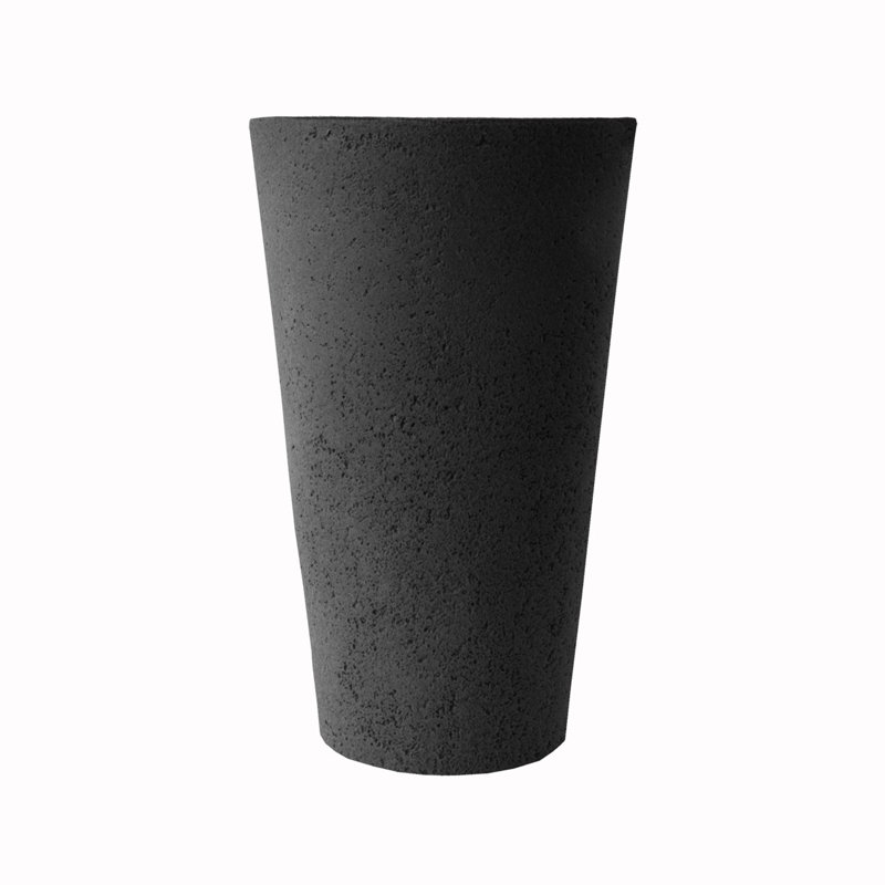 Crete Self-Watering Planter, Tall (2-Pack), Black