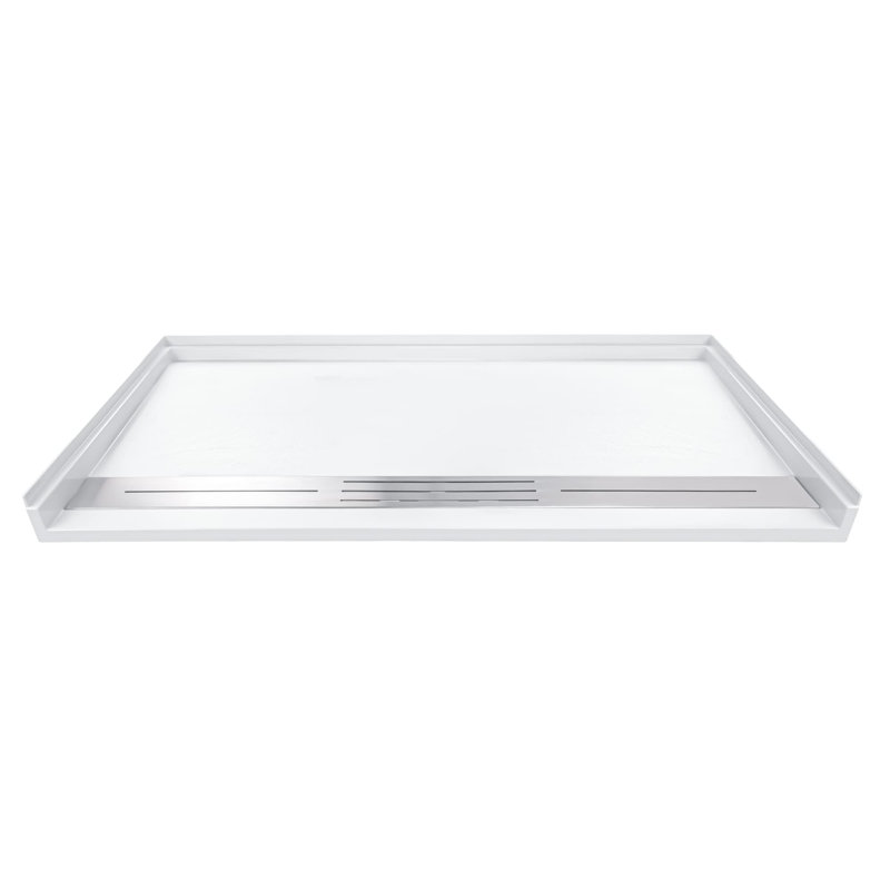 Ella SMC Shower Pan Center Trench Drain 33.5" x 61.5"