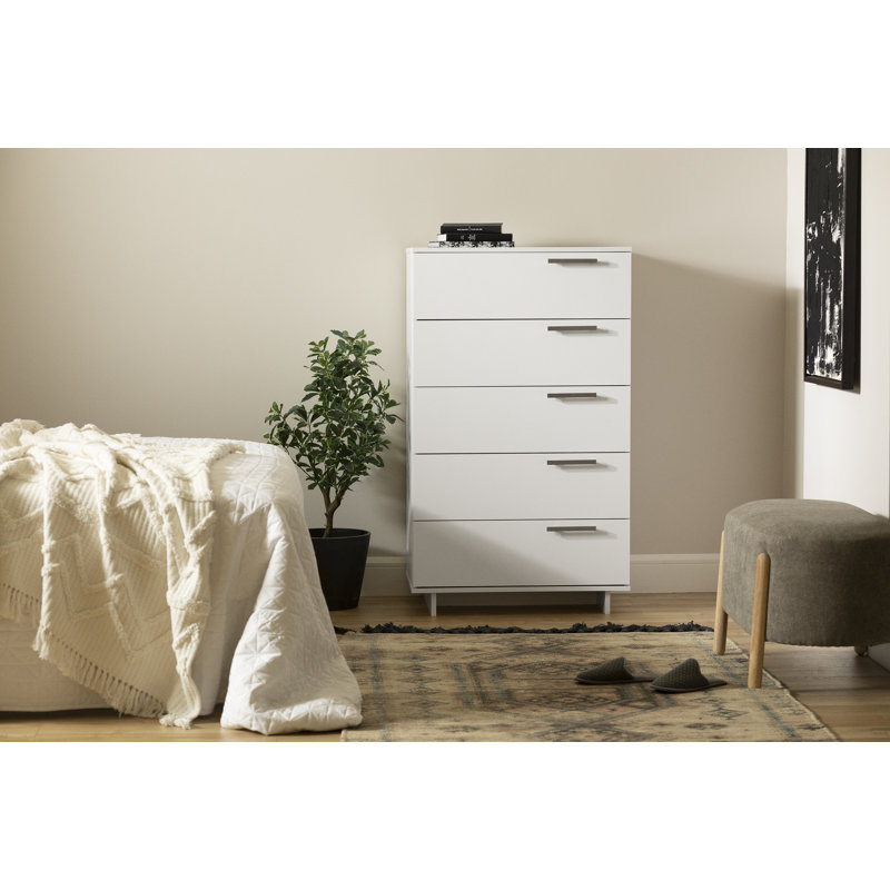 Cavalleri 29'' W 5 - Drawer Dresser, Pure White