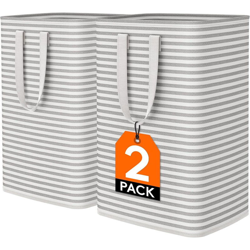 Ensemble de 2 paniers à linge pliables