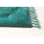 Tapis bleu sarcelle transitionnel noué à la main de conception unique 2 pi 9 po x 8 pi 9 po