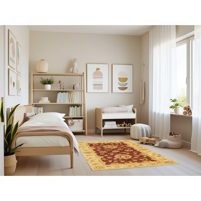 Adamaris Wool Abstract Indoor Rug, Rectangle 3' x 5'