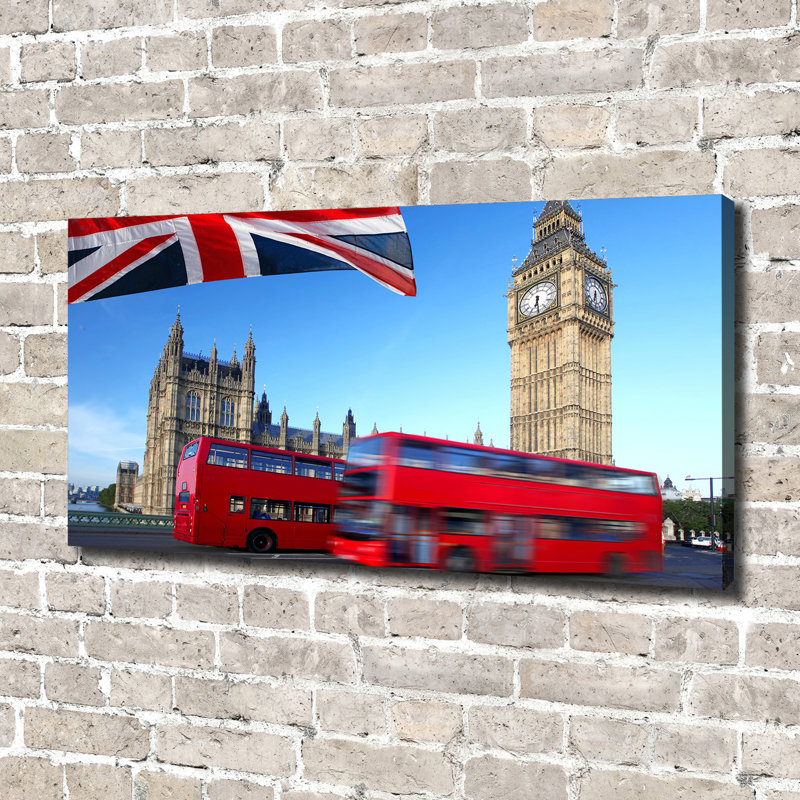 Bus In London - Wrapped Canvas Print
