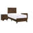 Modern Twin Size Bed With Brown Cherry Finish - Solid Wood Bedroom Piece Furniture In Option-683336867-683336866