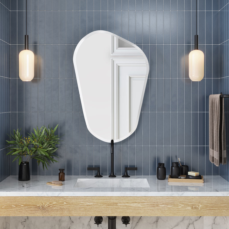 Miroir mural biseauté sans cadre