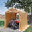7X12ft Outdoor Portable Gazebo Storage Shelter Shed With 2 Roll Up Zipper Doors & Vents Carport For Motorcycle Waterproof And UV Resistant Anti-Snow Portable Garage Kit Tent