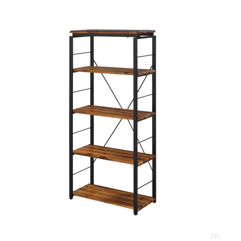 Bibliothèque chêne et finition noire