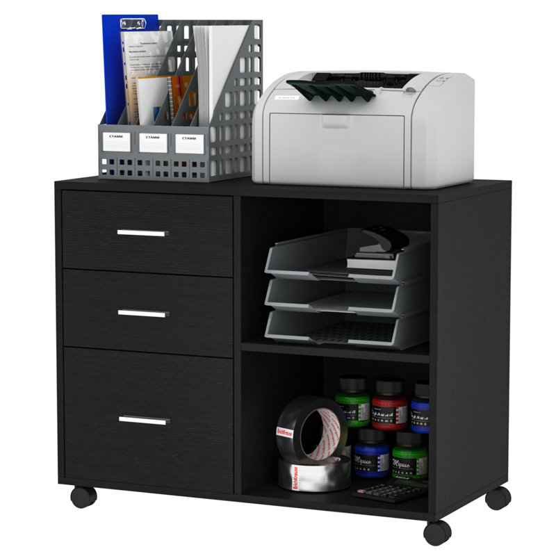 31.5'' Wide 3 -Drawer Mobile File Cabinet