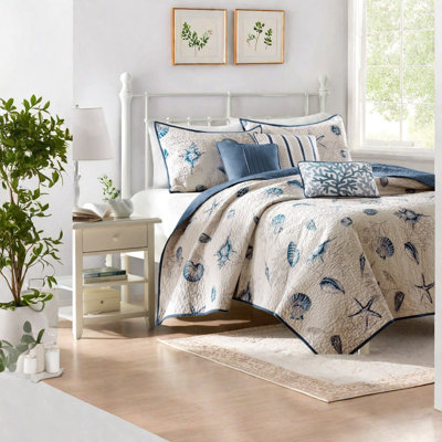 Ensembles de literie en polyester confortables de conception côtière pour la détente à la maison
