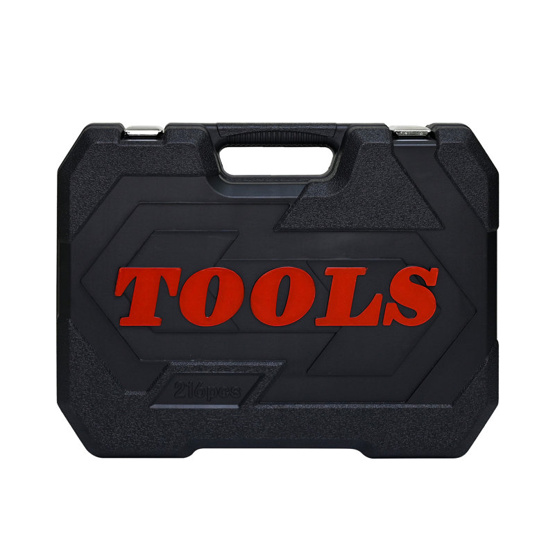 Tool Kit and Socket Wrench Set 216pcs - Basic Portable Manual Repair Tool Set for Home Use, Includes Case and Ratchet Wes and Wrenches, Suitable for Men and Women