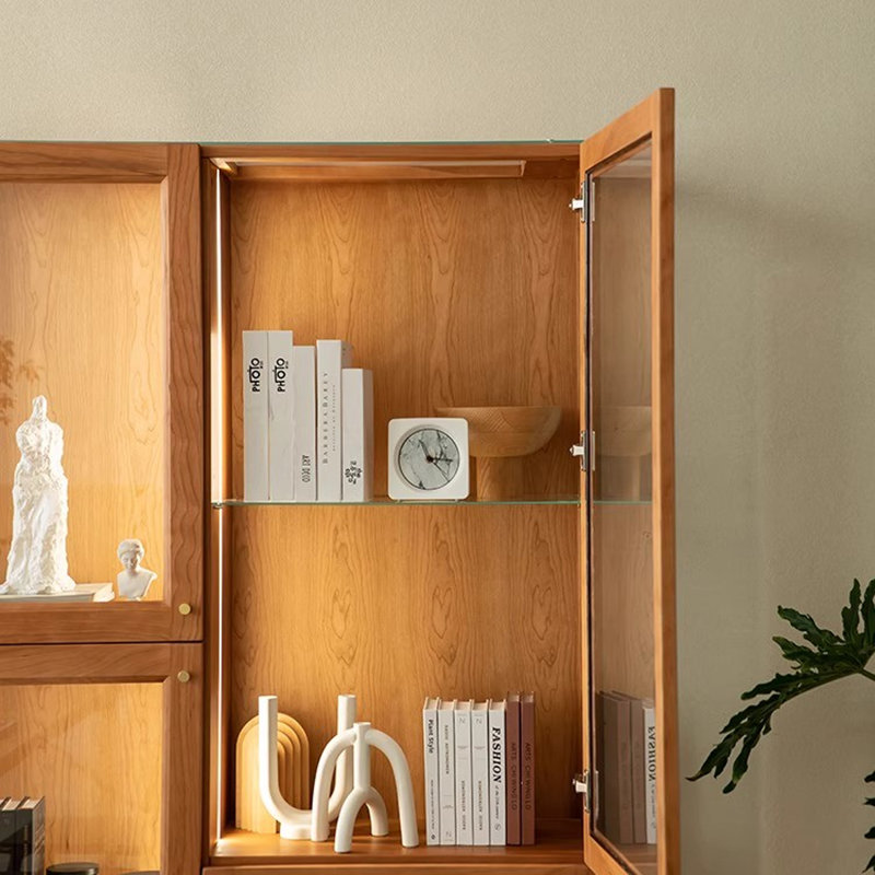 Brown Solid  Wood Display Cases