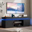 Meuble télé 59 po avec lumière DEL RVB et station de charge, console multimédia pour téléviseur de 65 po ou moins-548899384