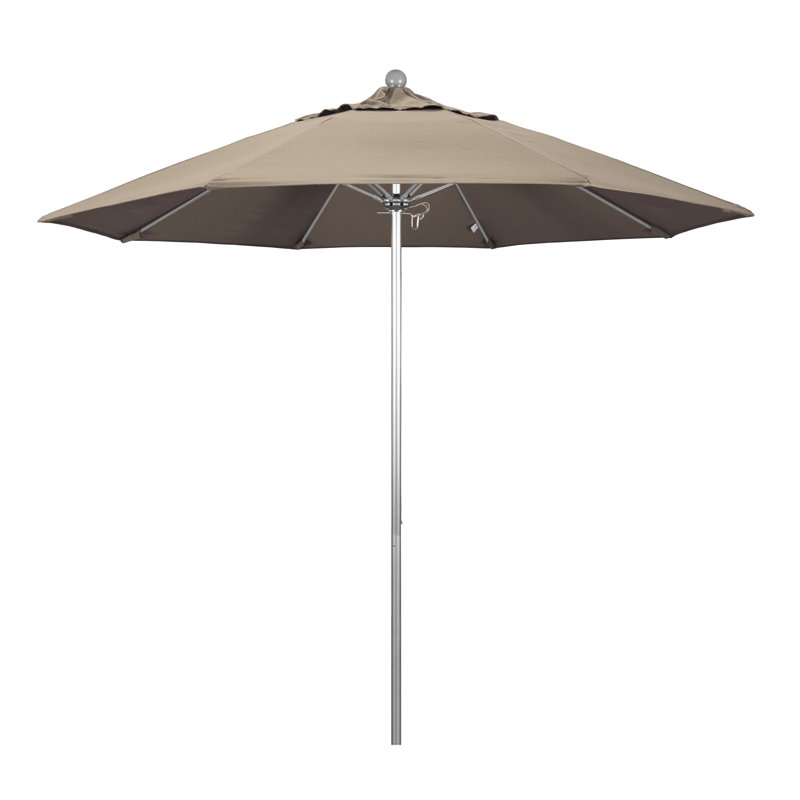 Parasol de marché 9 pi Maria, Argent argent, Taupe