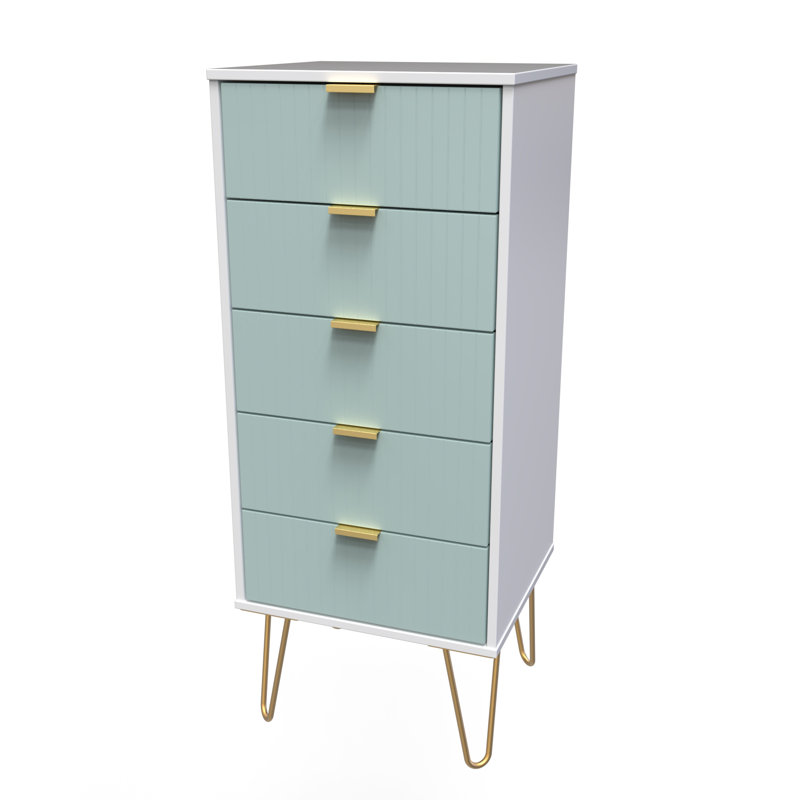 Beranda 45cm W Manufactured Wood Bedside Table, Duck/White