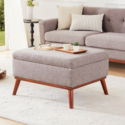 Ottoman with Storage with Lid Lifting Function and High Legs