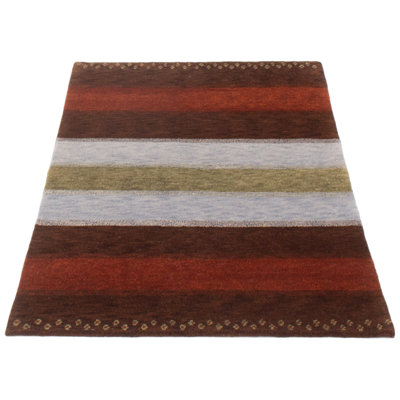 Tapis unique brun foncé 4 pi x 5 pi 10 po Metheny