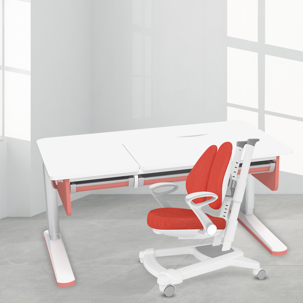 Zoomie Kids Fortunat Wood Children 47.2" Writing Desk and Chair Set ...