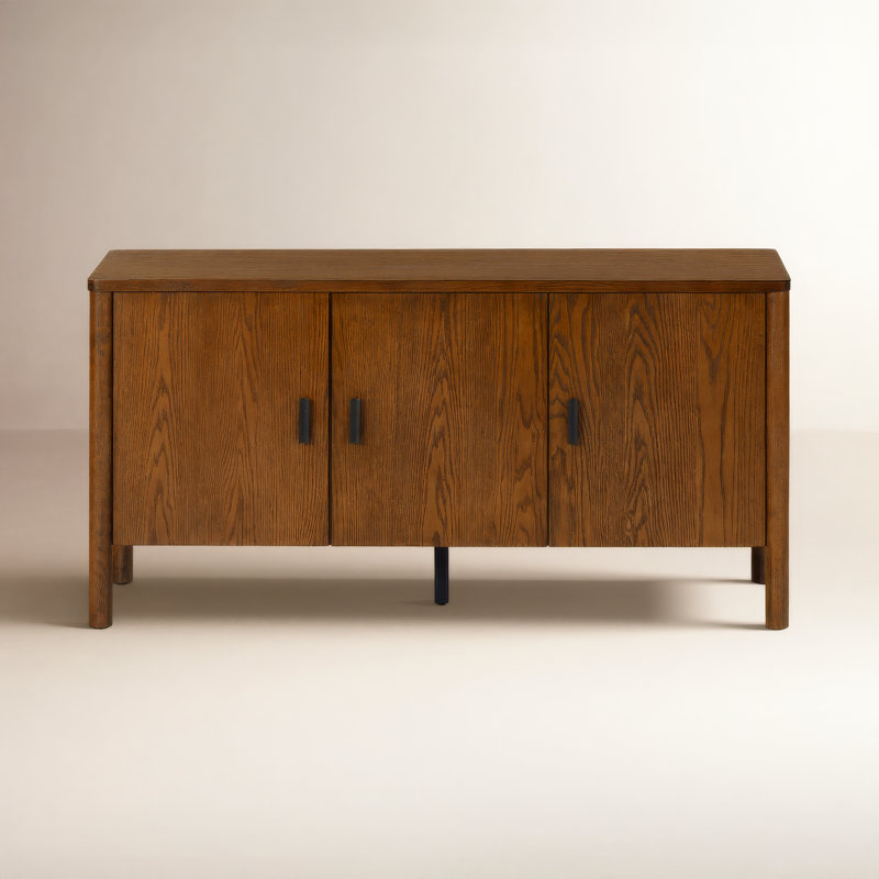 Kaplan Wood 3-Door Sideboard, Medium Oak
