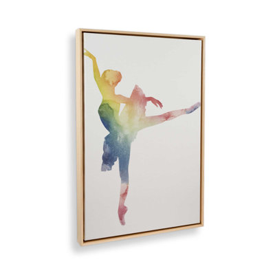 Silhouette arc-en-ciel aquarelle ballet I