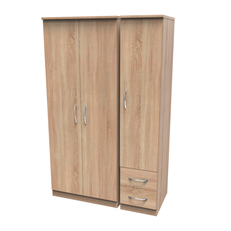 Dekyn Triple Small Drawer Wardrobe, Bardolino Oak