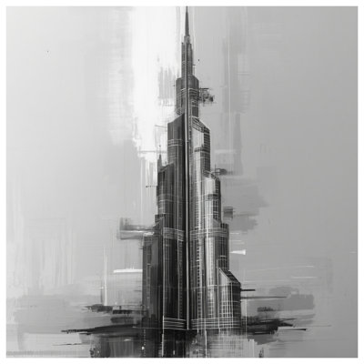 Tapis de bain Abstract Skyscraper Illustration