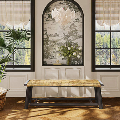 Banc en rotin style campagne moderne