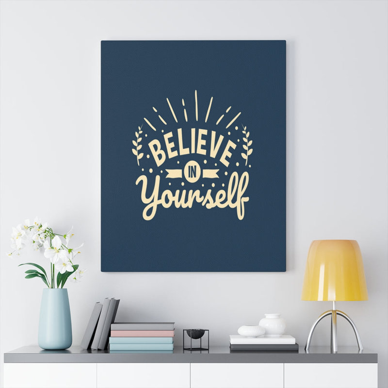 Citation inspirante, art mural «Believe In Yourself», affiche de motivation, affiches inspirantes, prêt à accrocher