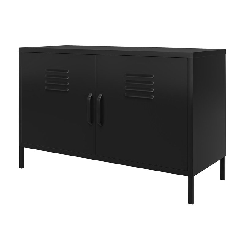 Gioia Steel 2 - Door Accent Cabinet, Black
