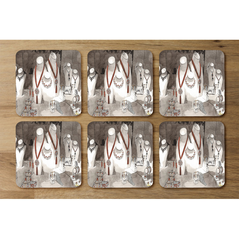 Square 6 Piece Coaster Set