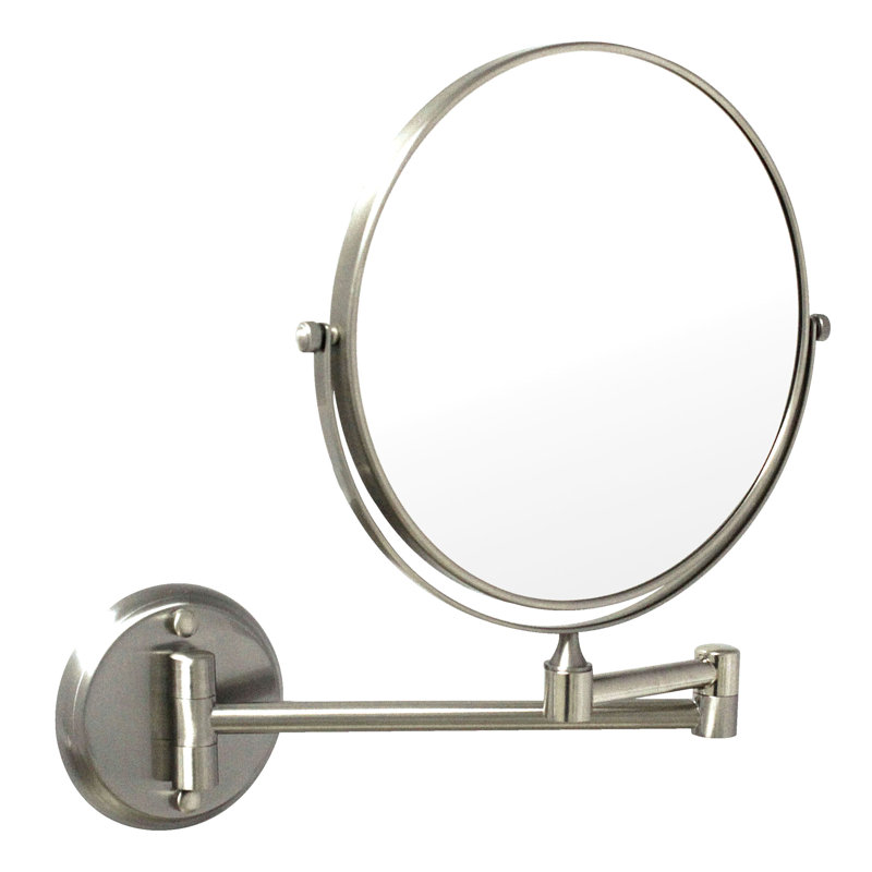 Zora Metal Wall Mirror, Satin Nickel